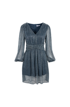 Attina Dress Glitter pliss&#233; dress