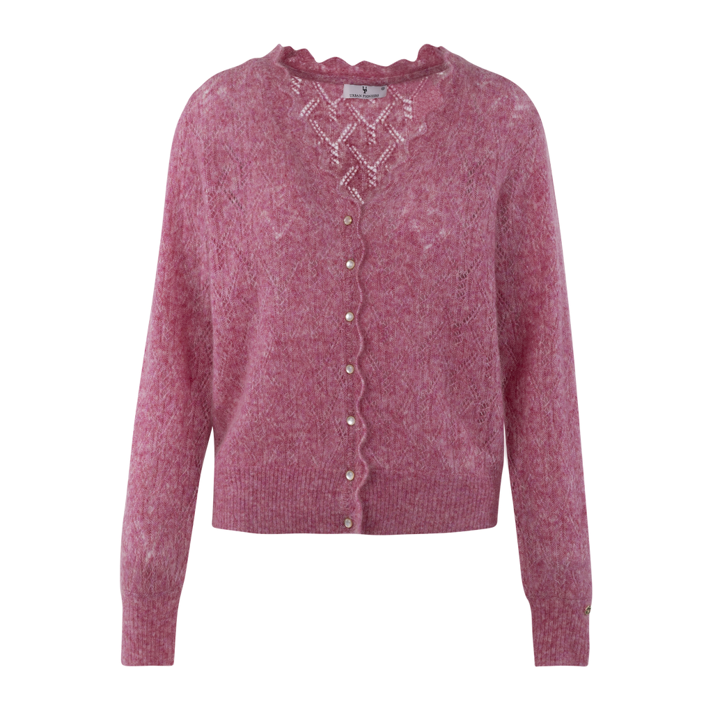 Lykke Cardigan Sachet Pink XS Structured mohair cardigan - Urban Pioneers AS