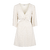 Ayla Dress Sand Melange L Cut-out slub dress 