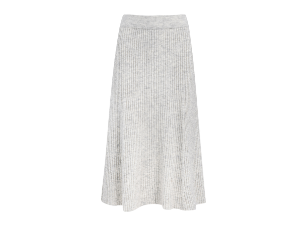 Zadie Skirt Grey Melange XL Alpaca rib knit skirt 