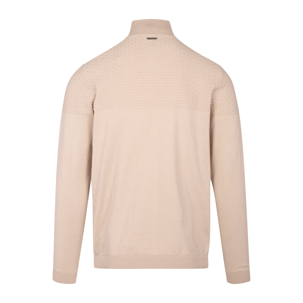 Urban Pioneers Male Abel Half-zip SWEATER LIGHT SAND