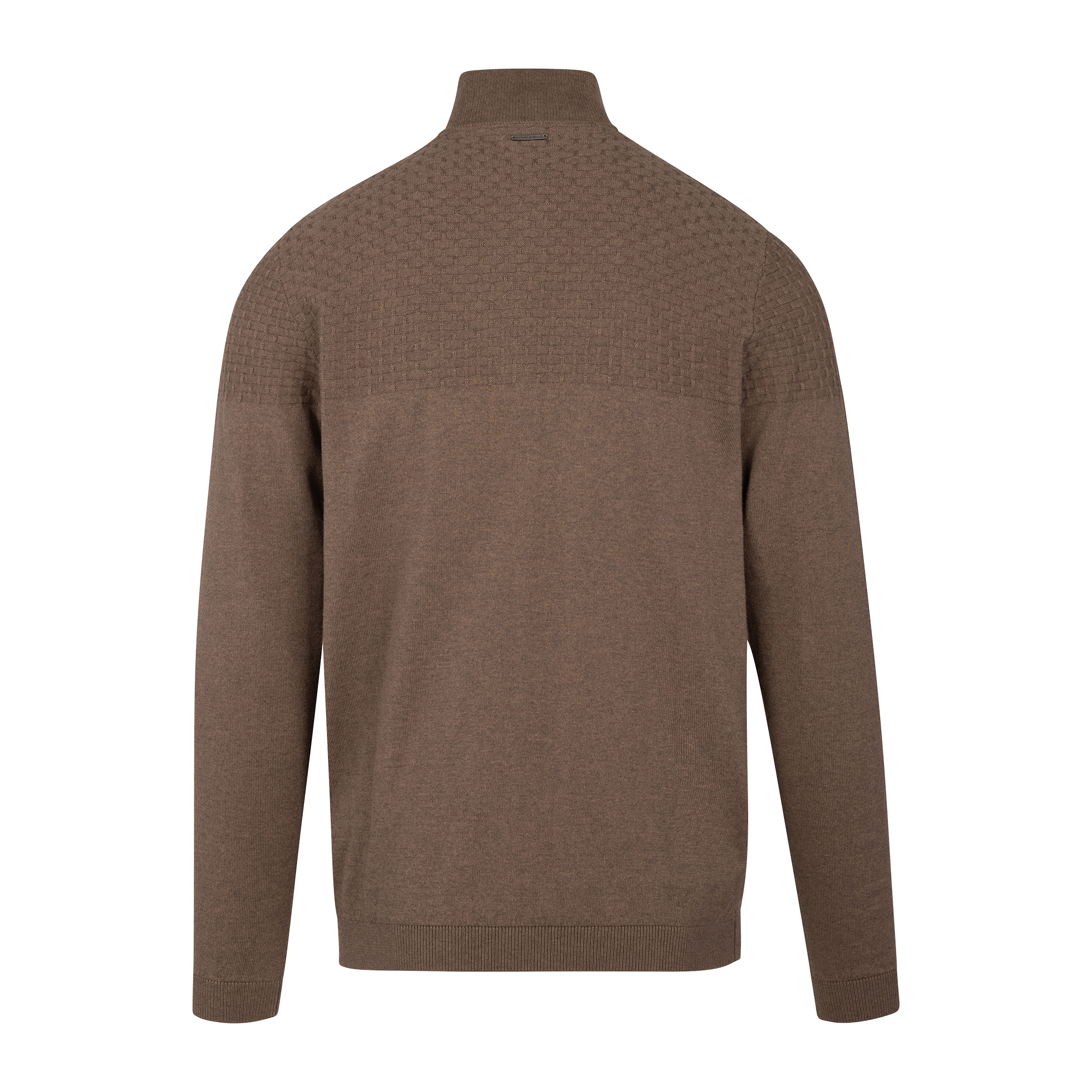 Urban Pioneers Male Abel Half-zip SWEATER MID BROWN