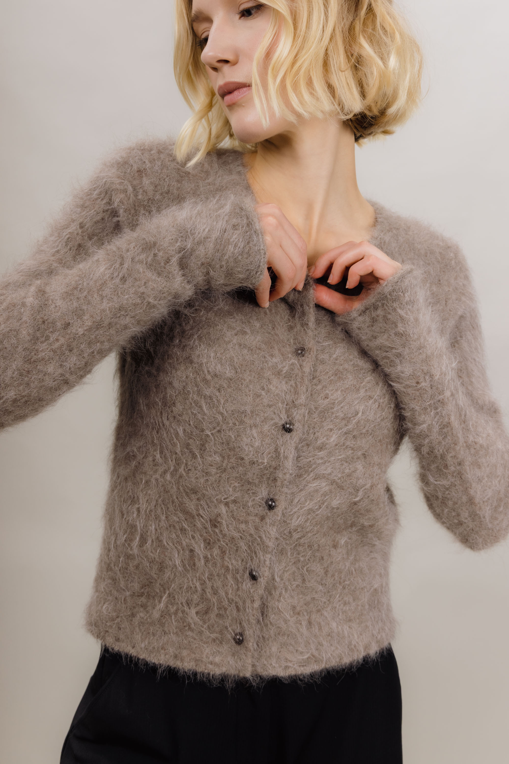 Urban Pioneers Female Ada Cardigan CARDIGAN DARK SAND