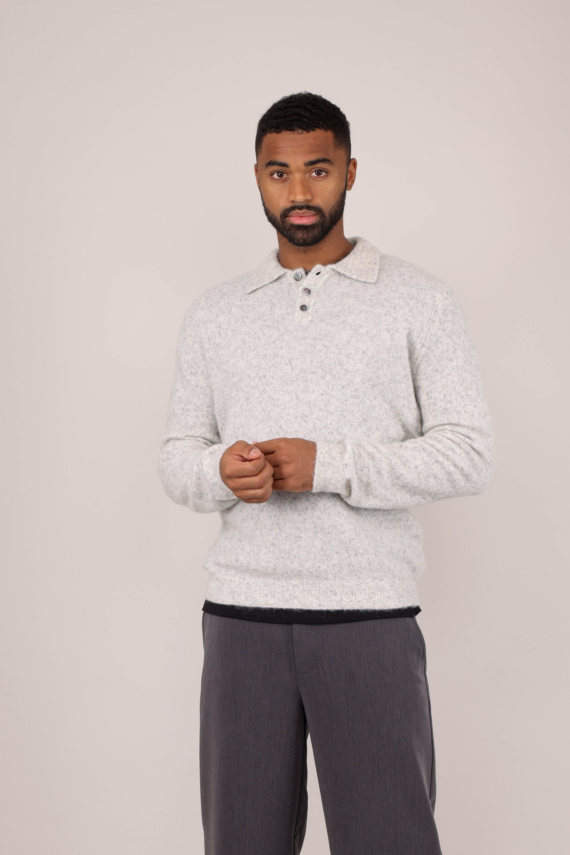 Urban Pioneers Male Adesola Sweater SWEATER LIGHT GREY MELANGE