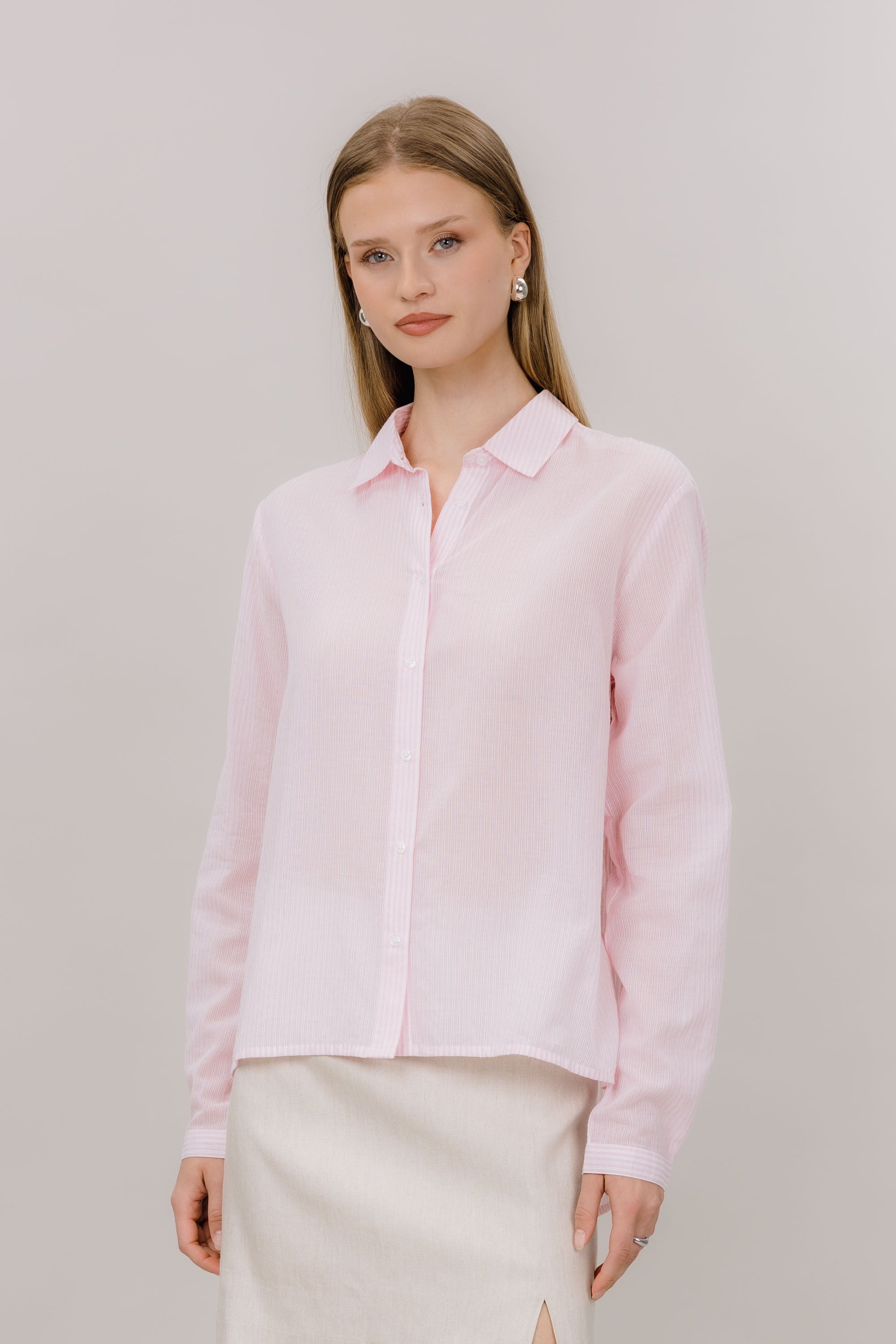 Urban Pioneers Female Aja Shirt SHIRT PINK STRIPES