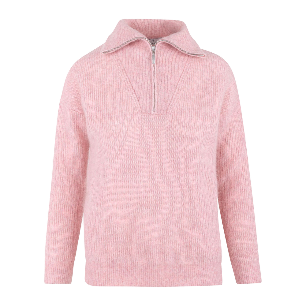 Urban Pioneers Female Alana Half-zip SWEATER BLUSH PINK