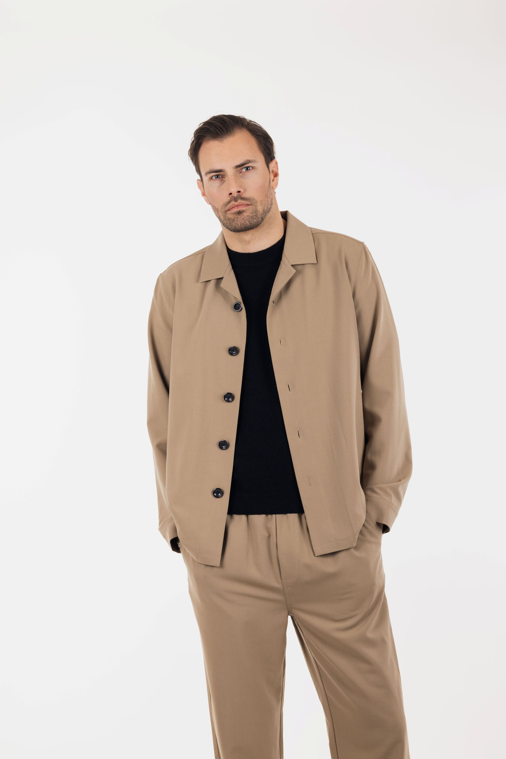 Urban Pioneers Male Andreas Shirt SHIRT DARK SAND