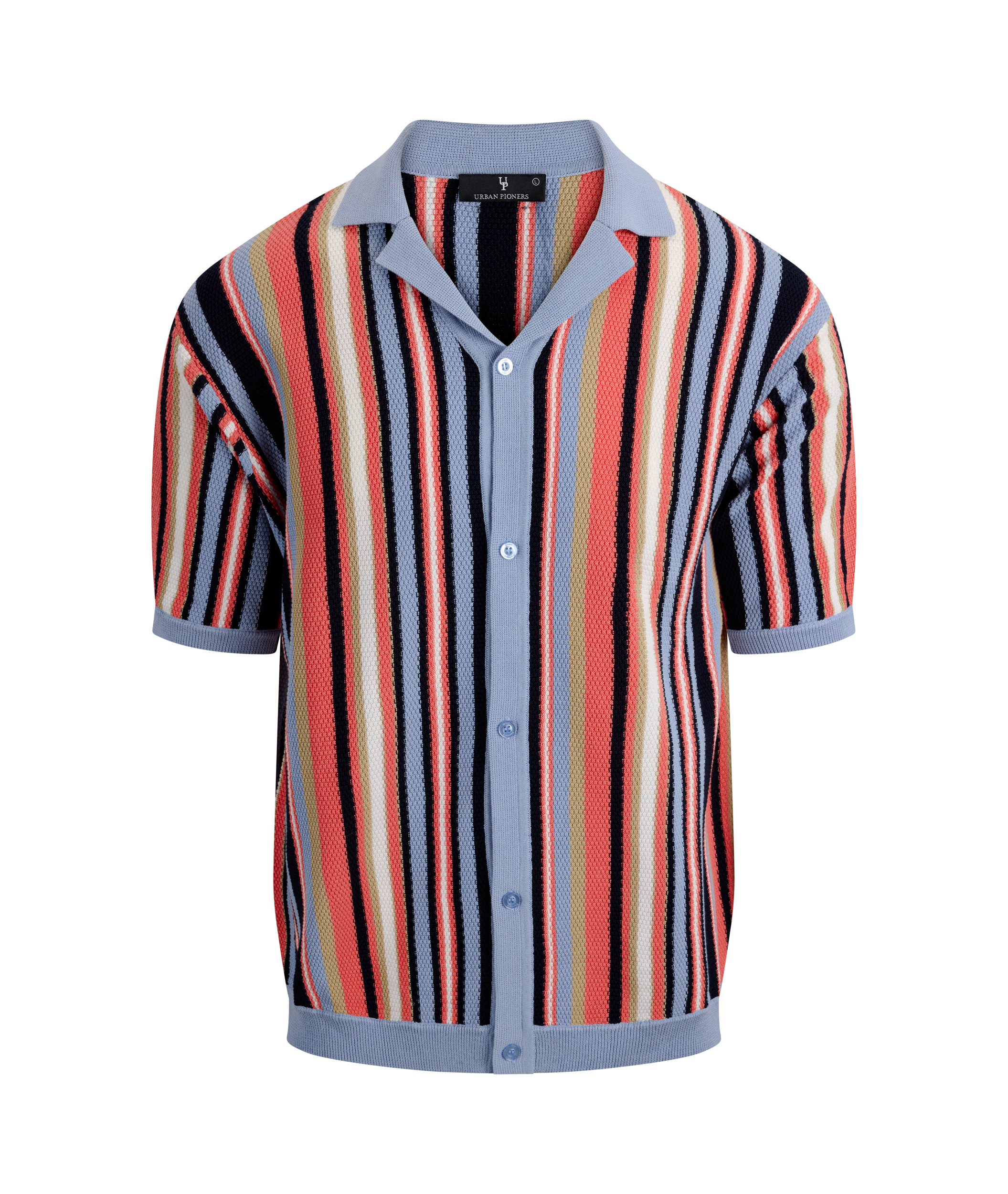 Urban Pioneers Male Armando SS Shirt SS SHIRT LIGHT BLUE MULTI