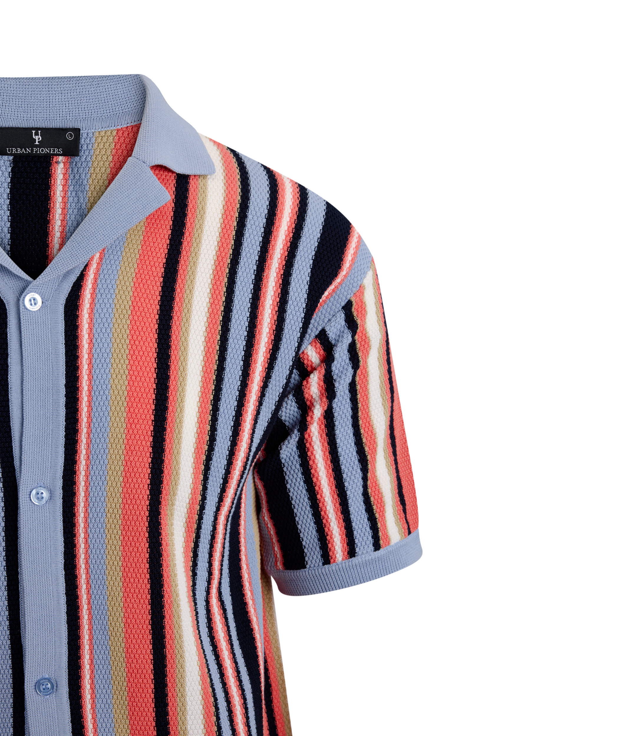 Urban Pioneers Male Armando SS Shirt SS SHIRT LIGHT BLUE MULTI