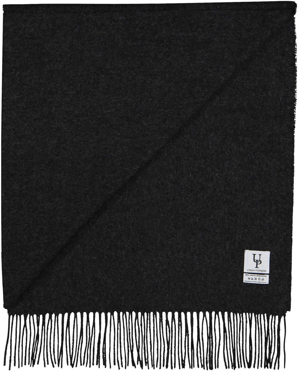 Urban Pioneers Female Bea Check SCARF DARK GRAY MELANGE