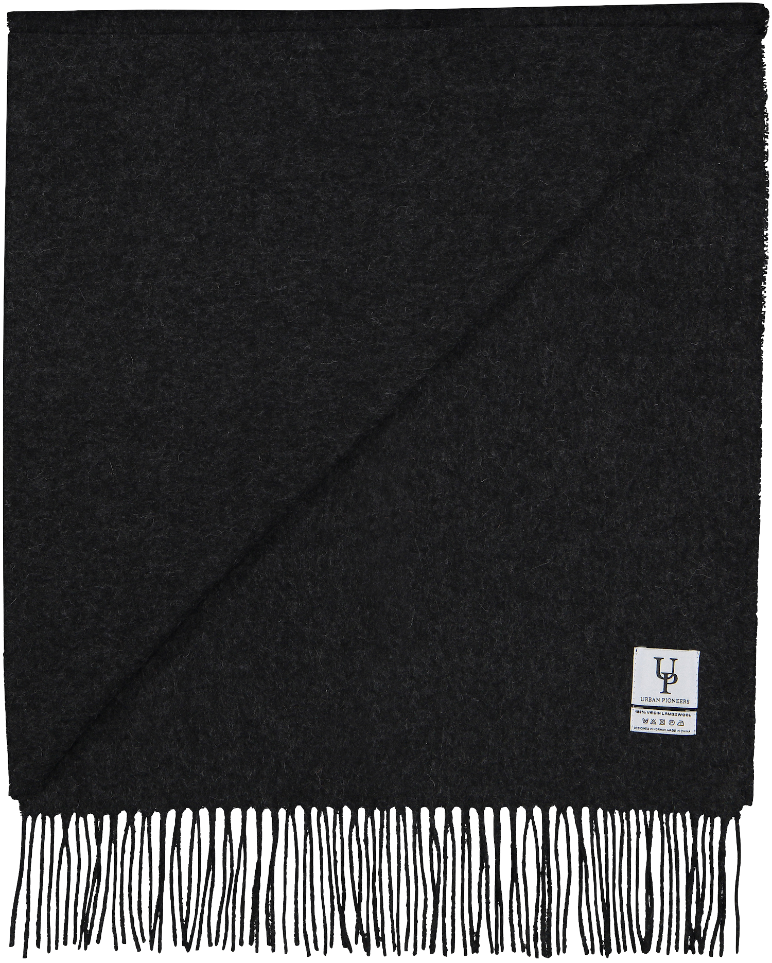 Urban Pioneers Female Bea Check SCARF DARK GRAY MELANGE