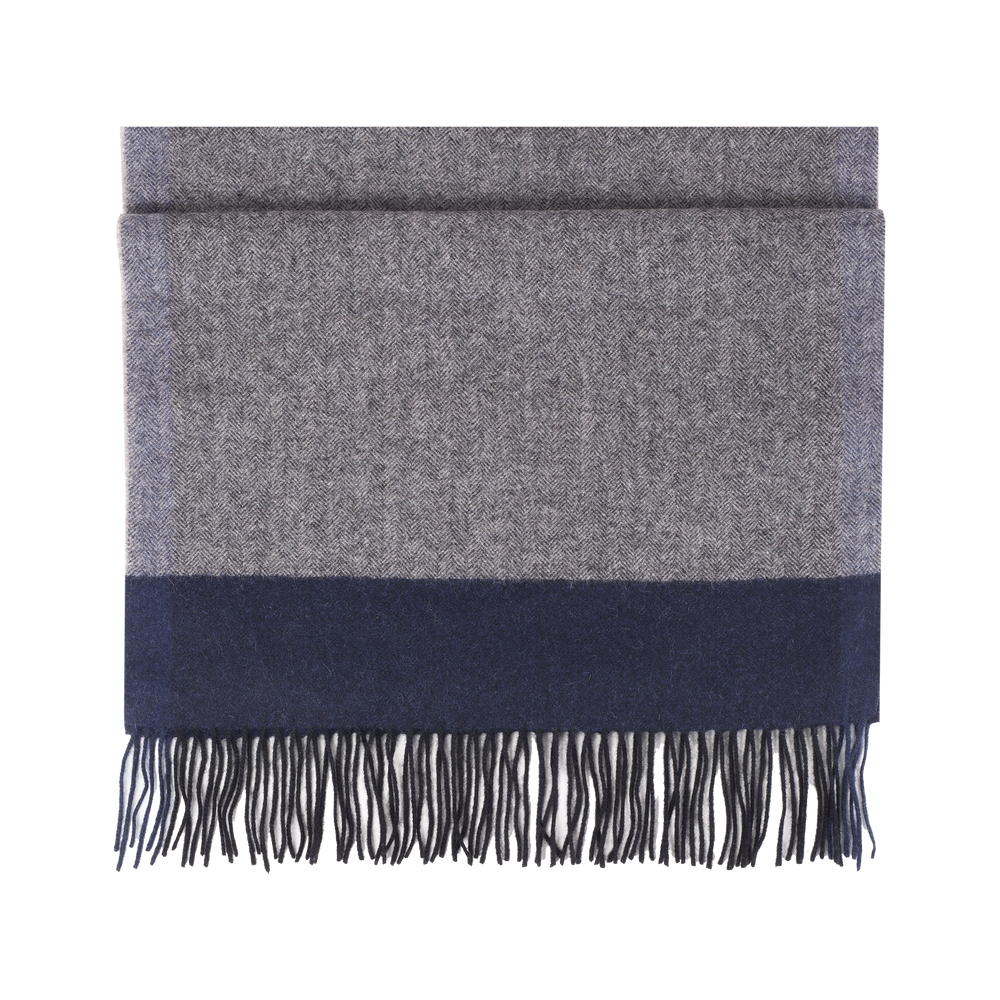 Urban Pioneers Female Bea Check SCARF DARK GREY MEL/NAVY