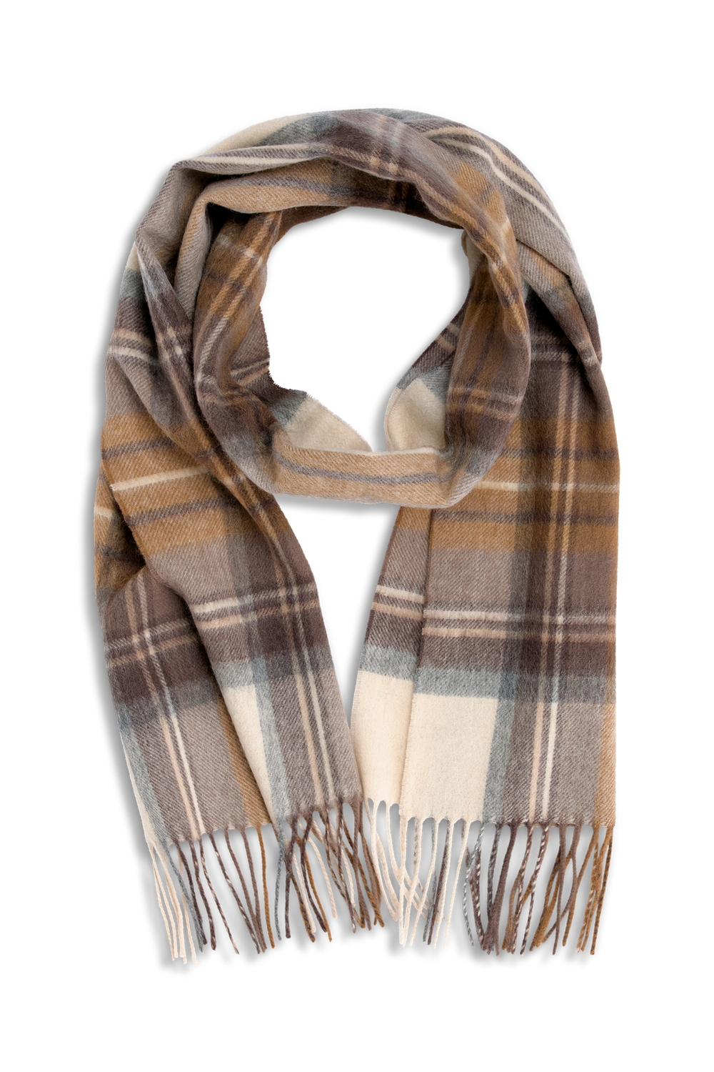 Urban Pioneers Male Beaumont Check Wool Scarf SCARF CAMEL CHECK