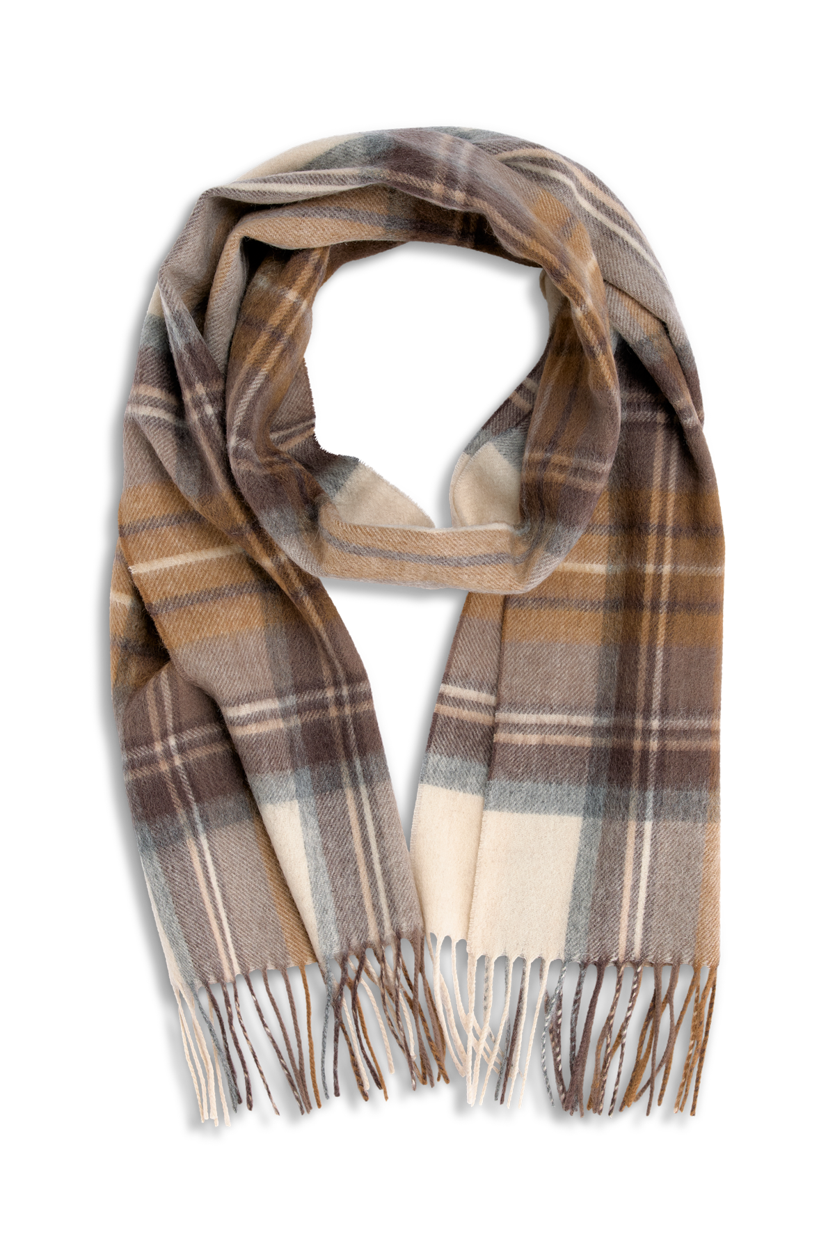 Urban Pioneers Male Beaumont Check Wool Scarf SCARF CAMEL CHECK