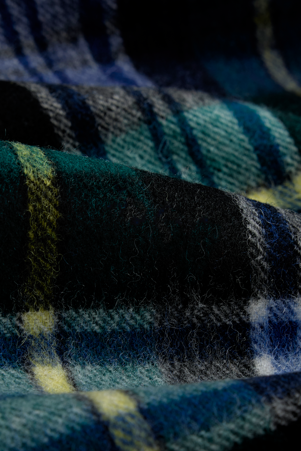 Urban Pioneers Male Beaumont Check Wool Scarf SCARF NAVY CHECK