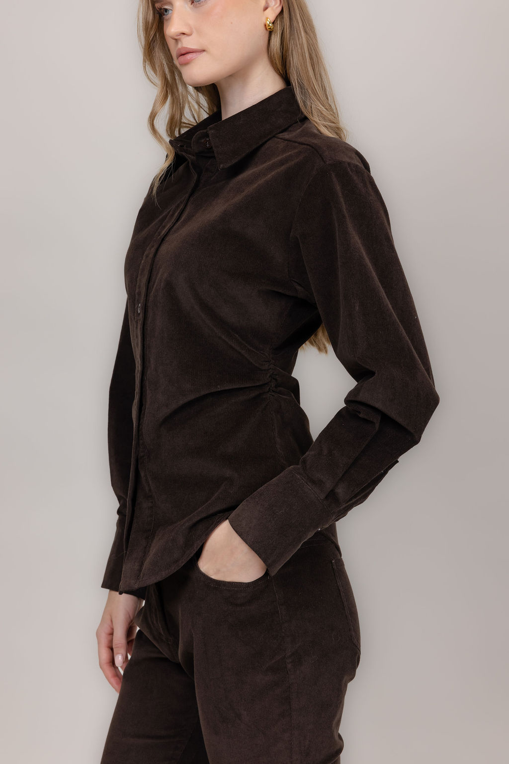 Urban Pioneers Female Betty Shirt BLOUSE BLACK COFFEE