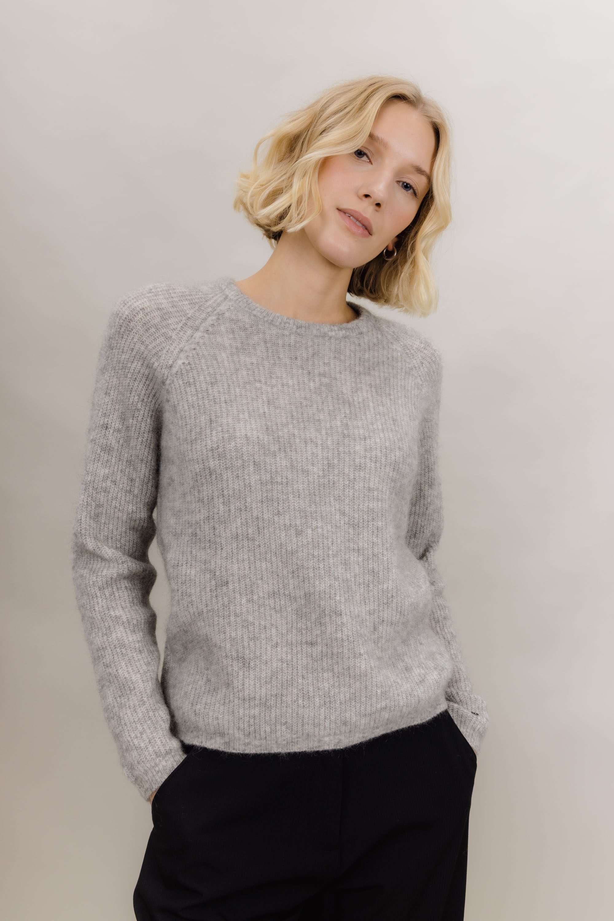 Urban Pioneers Female Betzy Sweater SWEATER LIGHT GREY MELANGE