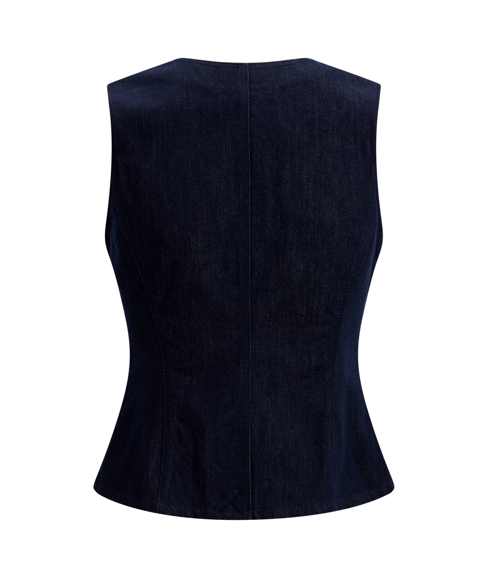 Urban Pioneers Female Bonnie Waistcoat VEST DARK NAVY DENIM