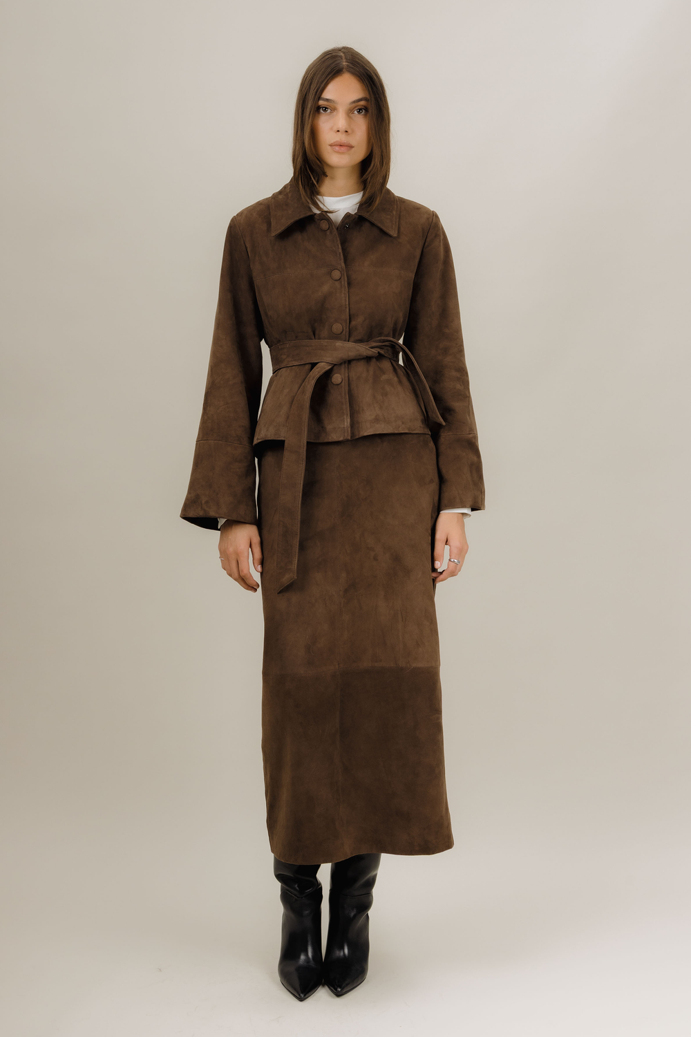 Urban Pioneers Female Brianna Suede SKIRT CHOCOLATE BROWN