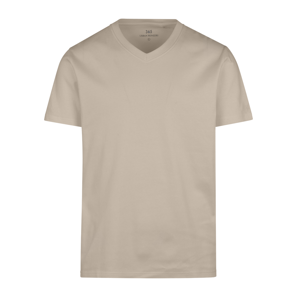 Urban Pioneers Male Bruno V-neck Tee T-SHIRT LIGHT SAND