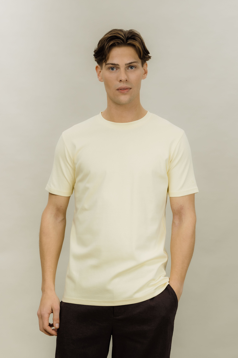 Urban Pioneers Male Bruno r-neck T-SHIRT PASTEL YELLOW