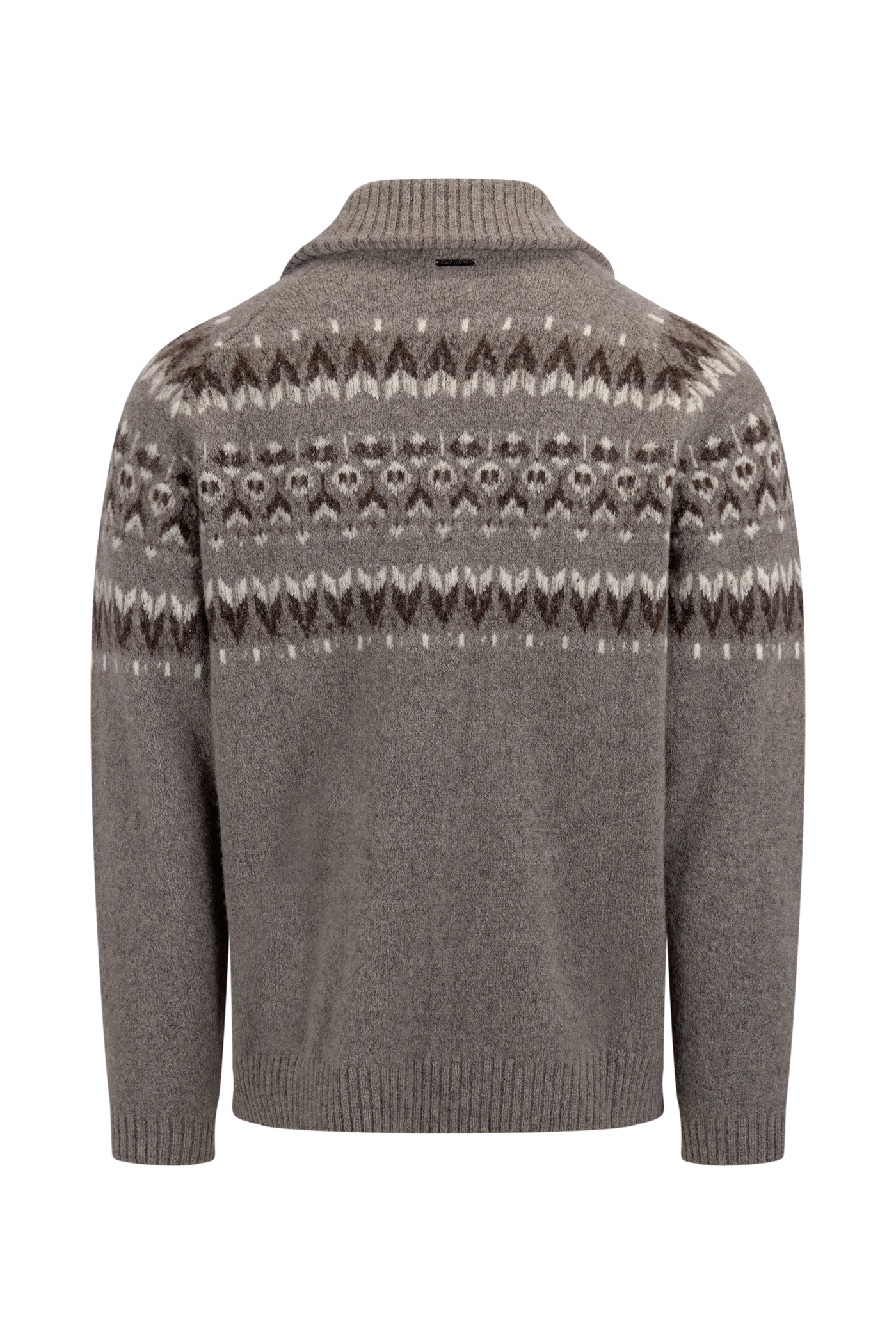 Urban Pioneers Male Brynjar Half-Zip SWEATER MID BROWN