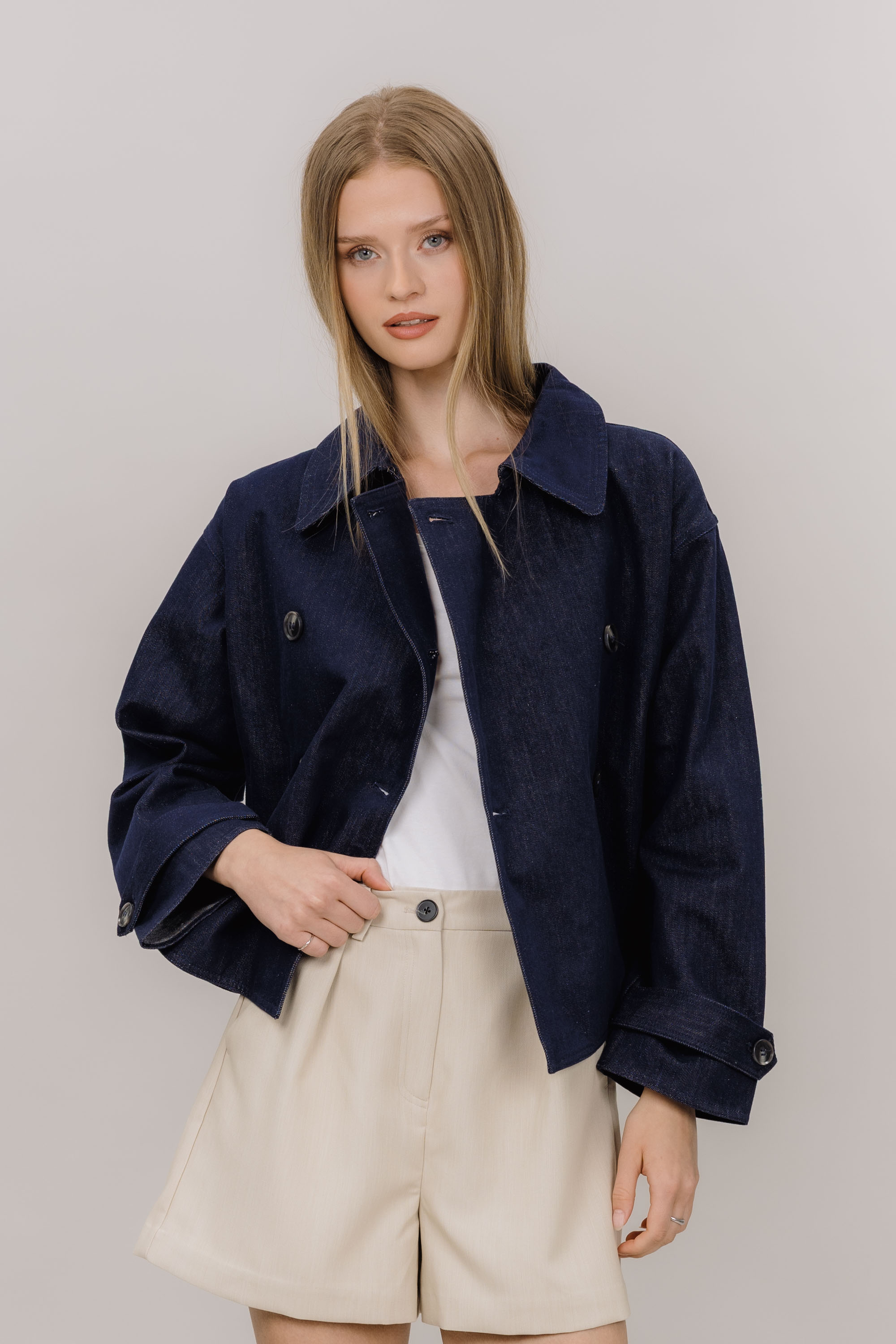 Urban Pioneers Female Cicely Trenchcoat COAT DARK NAVY DENIM