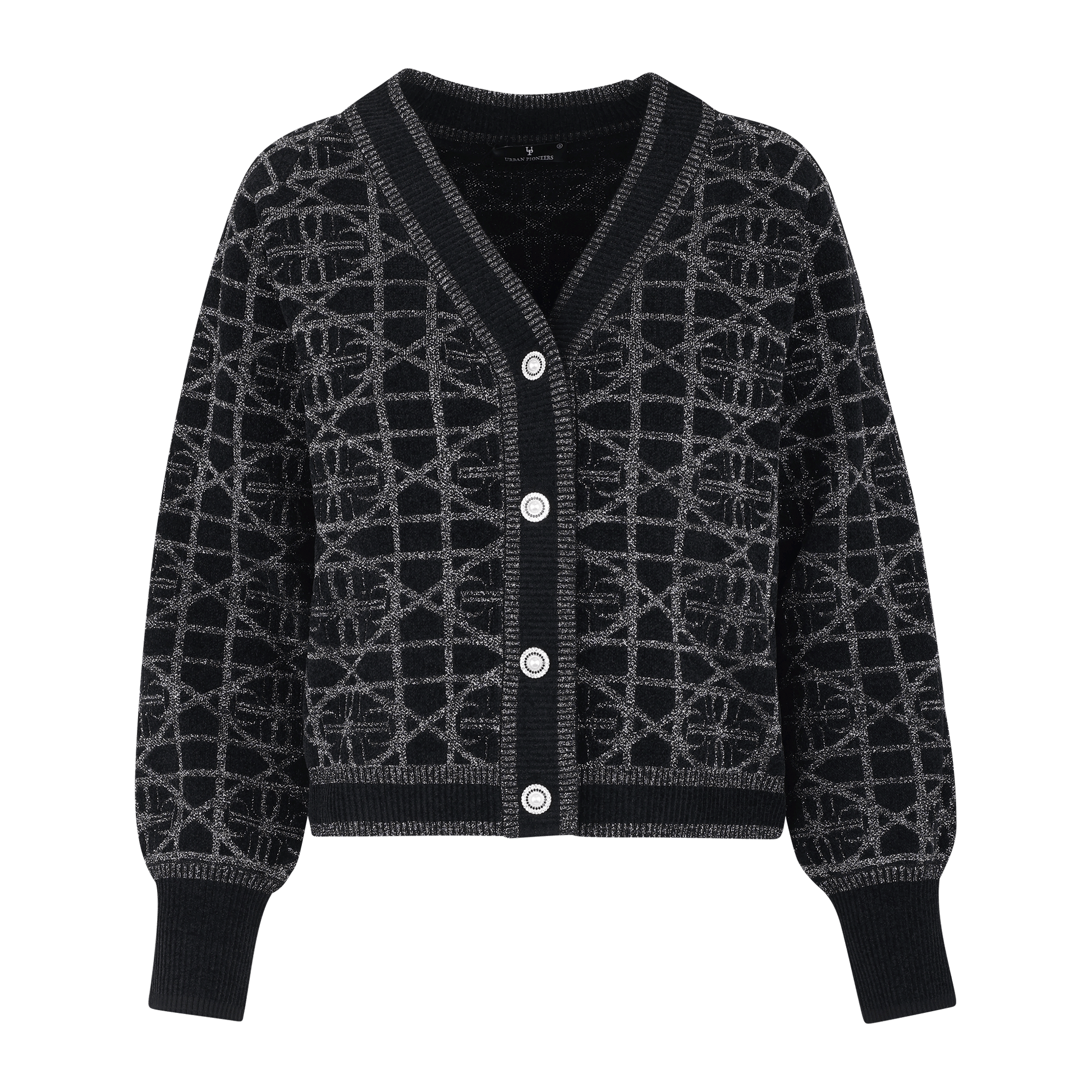Urban Pioneers Female Cita Cardigan CARDIGAN BLACK AOP