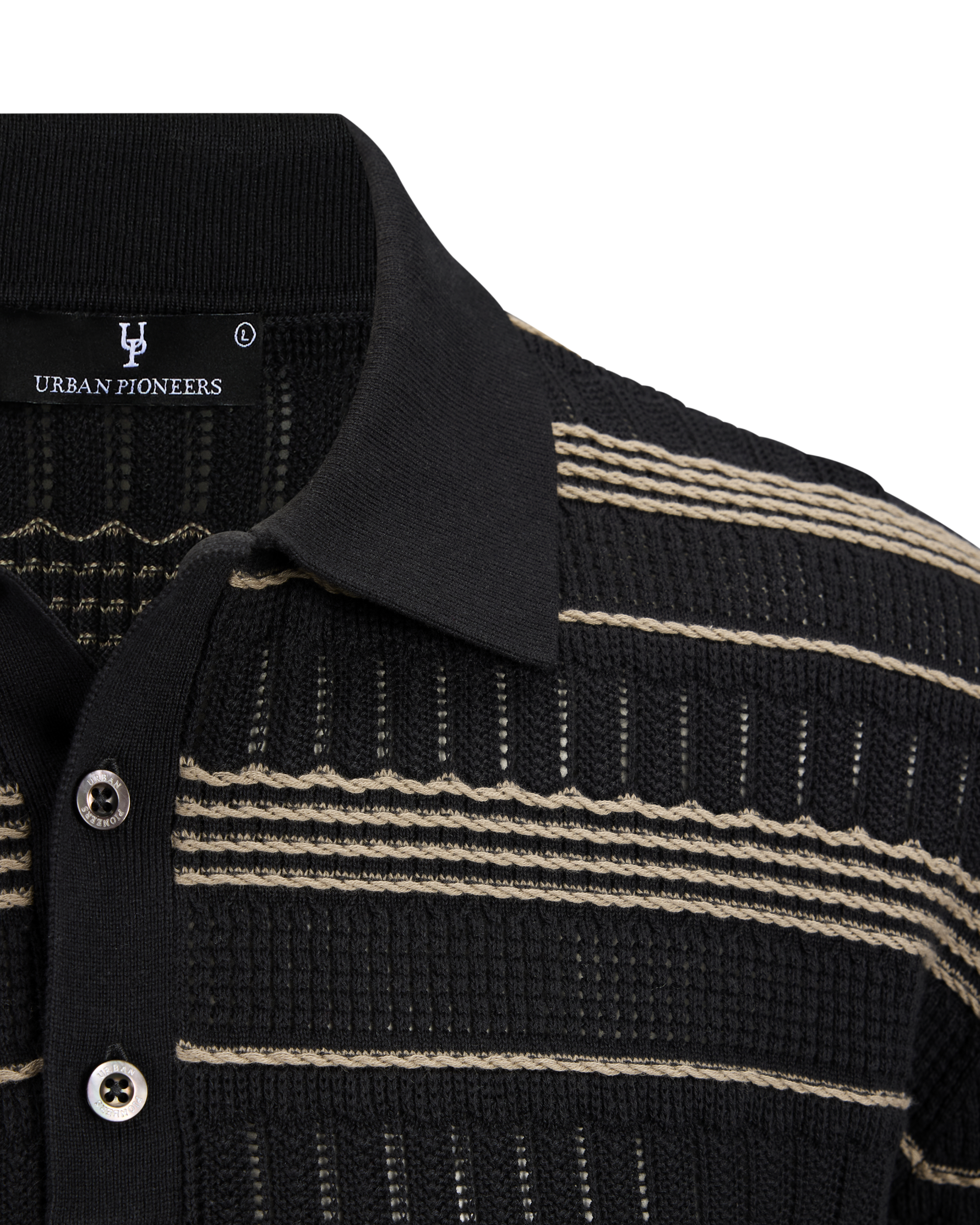 Urban Pioneers Male Corrado Pique PIQUE BLACK