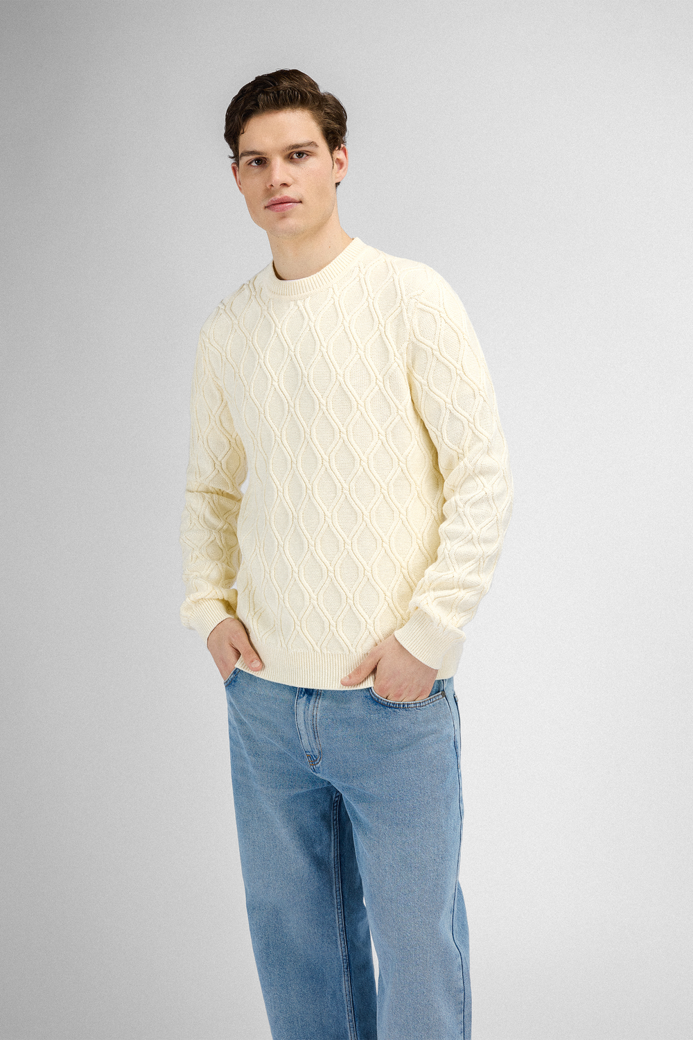 Urban Pioneers Male Cosimo Sweater SWEATER CREAM