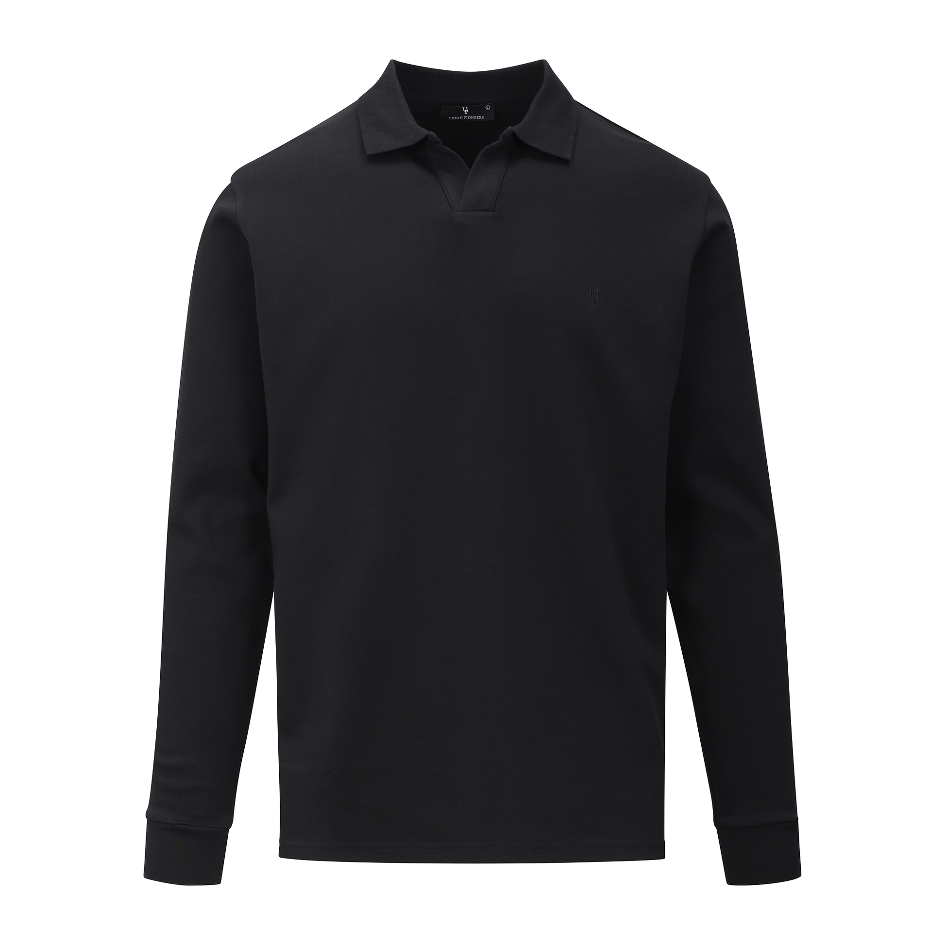 Urban Pioneers Male Dani LS Pique PIQUE BLACK