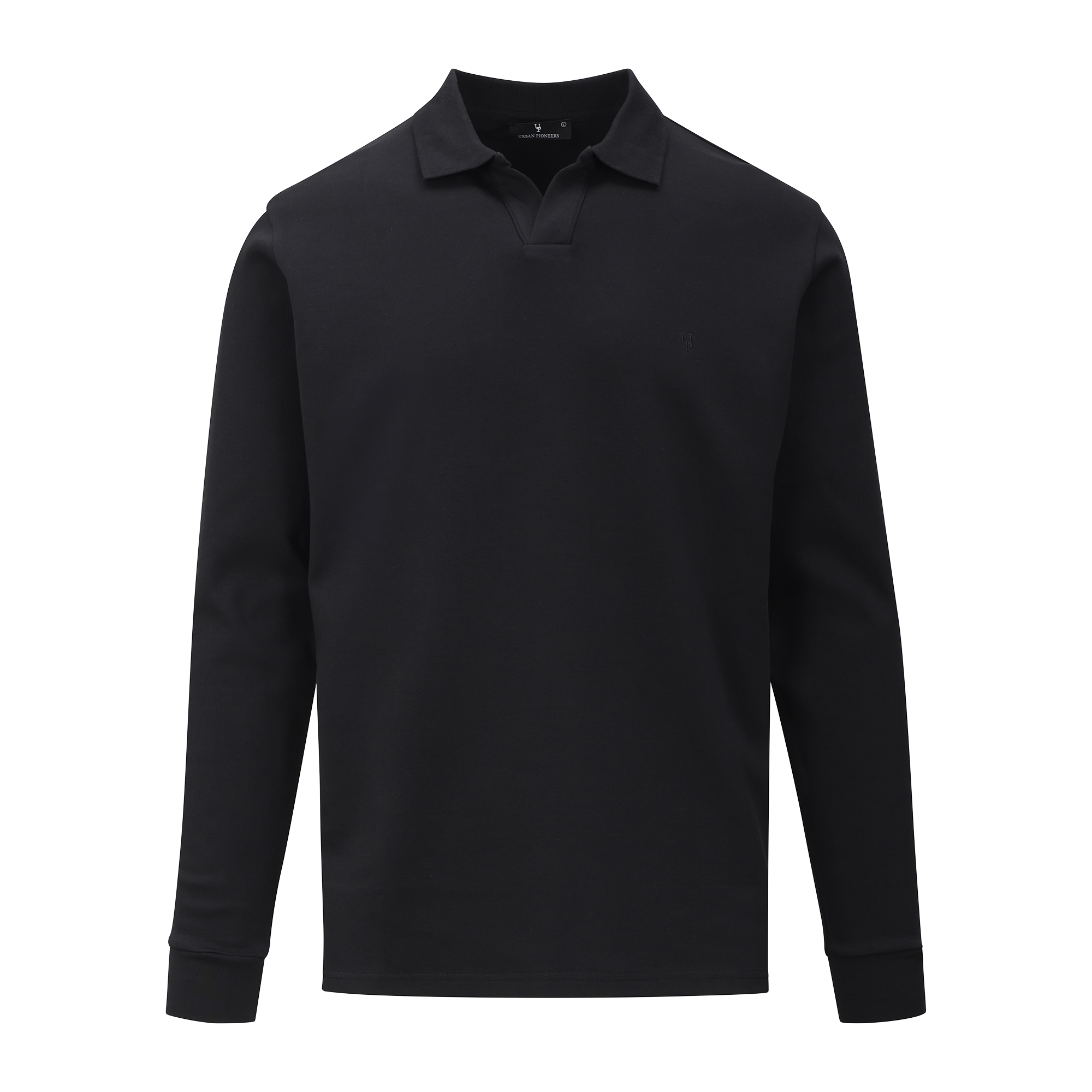Urban Pioneers Male Dani LS Pique PIQUE BLACK