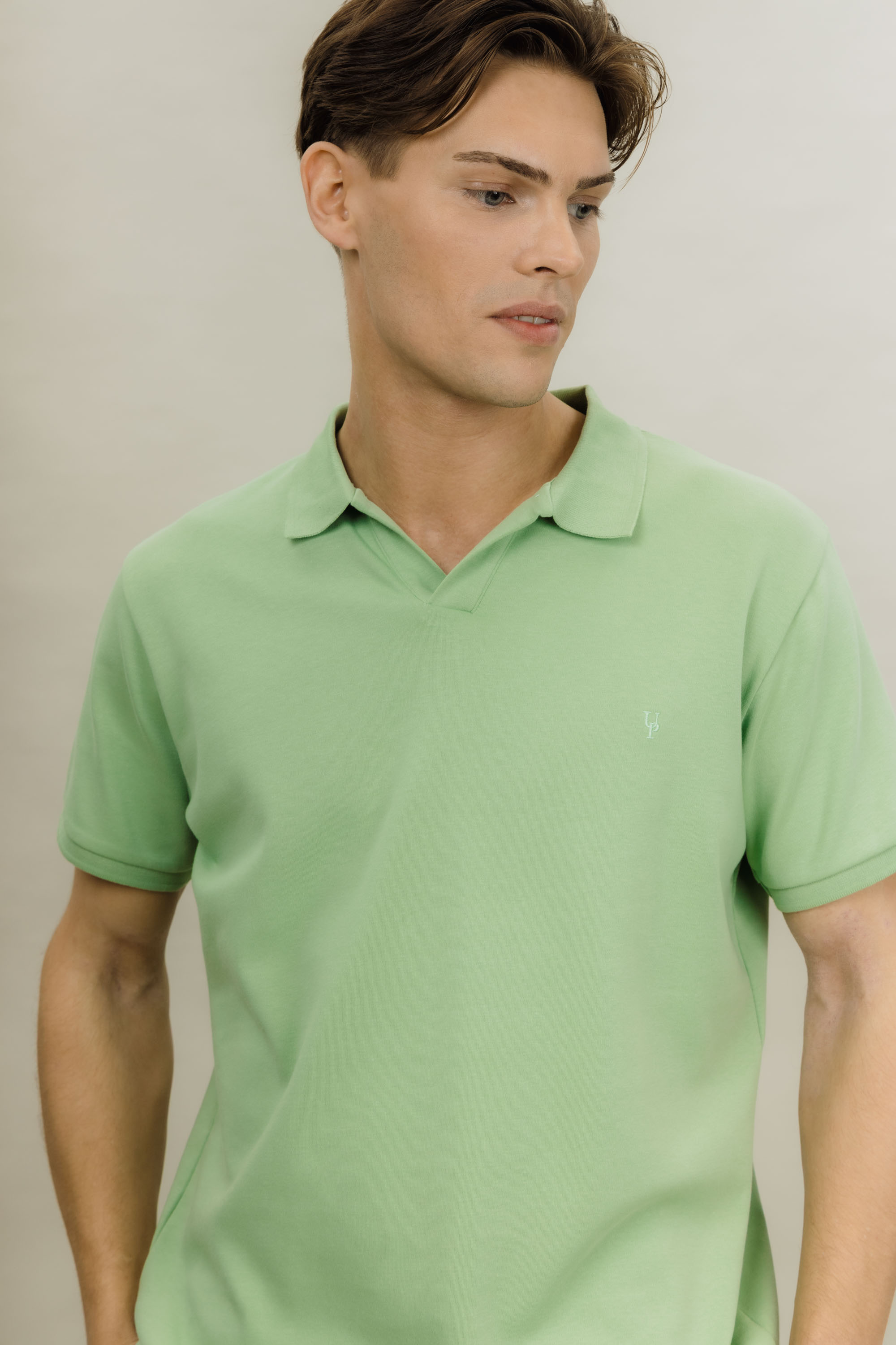 Urban Pioneers Male Dani SS Pique PIQUE FAIR GREEN