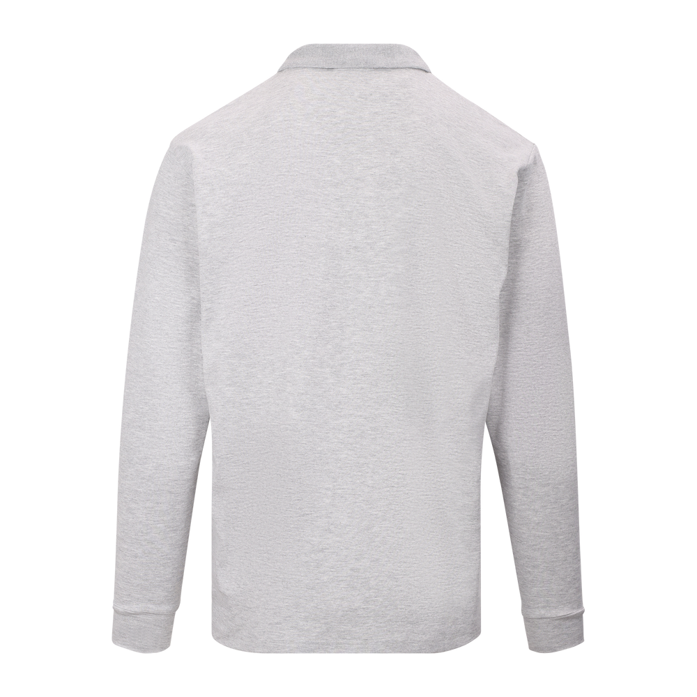 Urban Pioneers Male Denis LS Pique PIQUE LIGHT GREY MELANGE