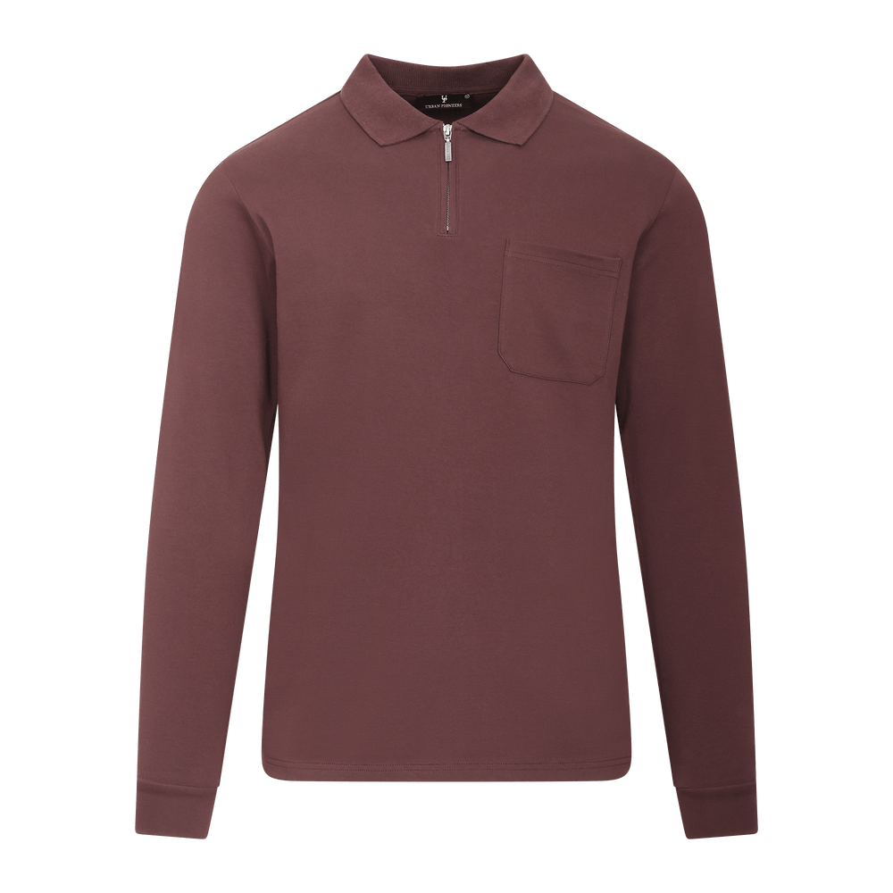 Urban Pioneers Male Denis LS Pique PIQUE FUDGE