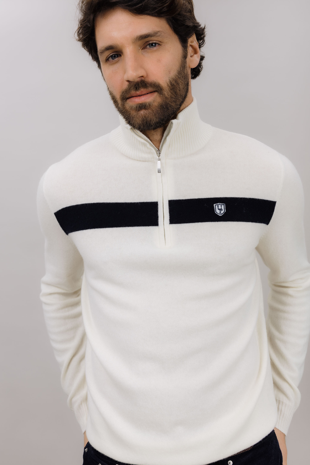 Urban Pioneers Male Dolomite Half-zip SWEATER CREAM