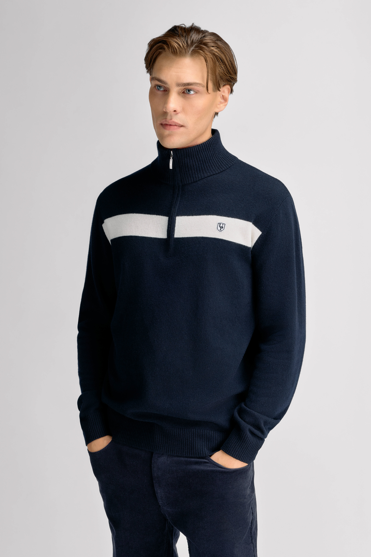 Urban Pioneers Male Dolomite Half-zip SWEATER DARK NAVY