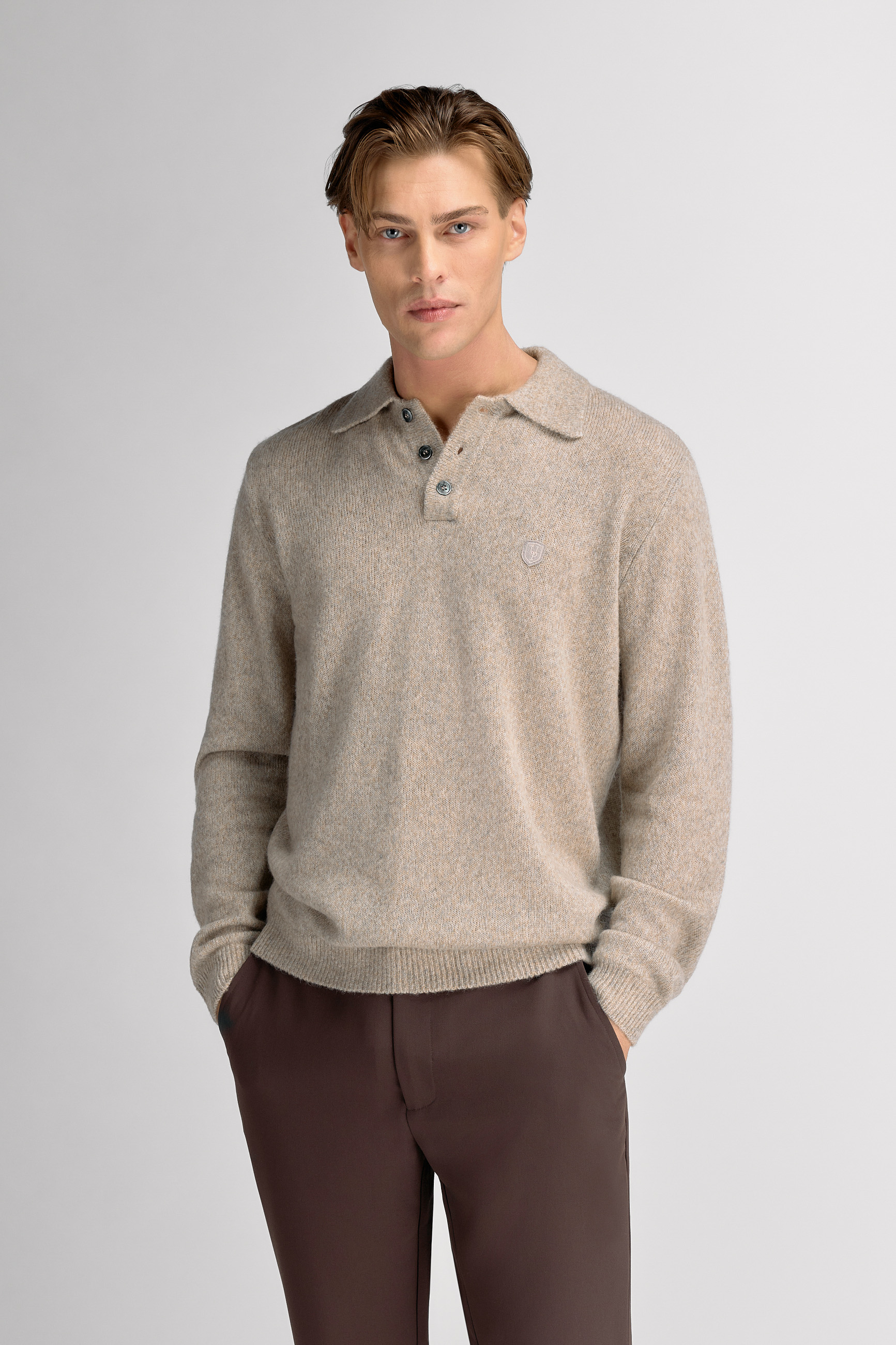 Urban Pioneers Male Edmund Sweater SWEATER SAND MELANGE