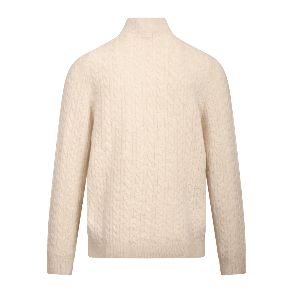 Urban Pioneers Male Edward Half-zip SWEATER CREAM MELANGE