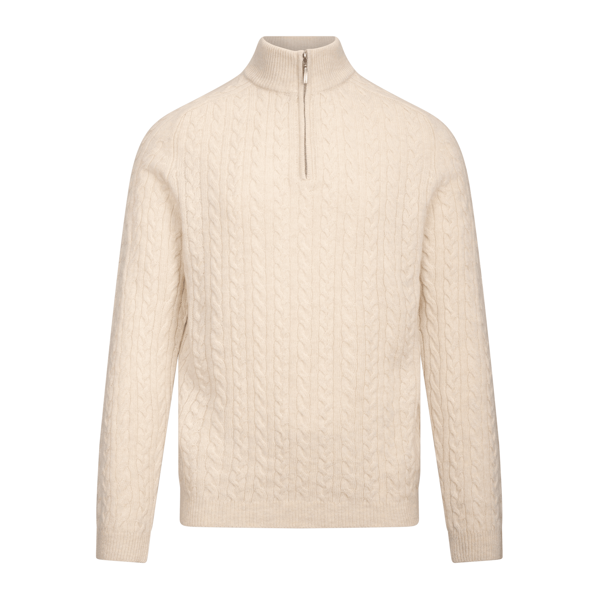 Urban Pioneers Male Edward Half-zip SWEATER CREAM MELANGE