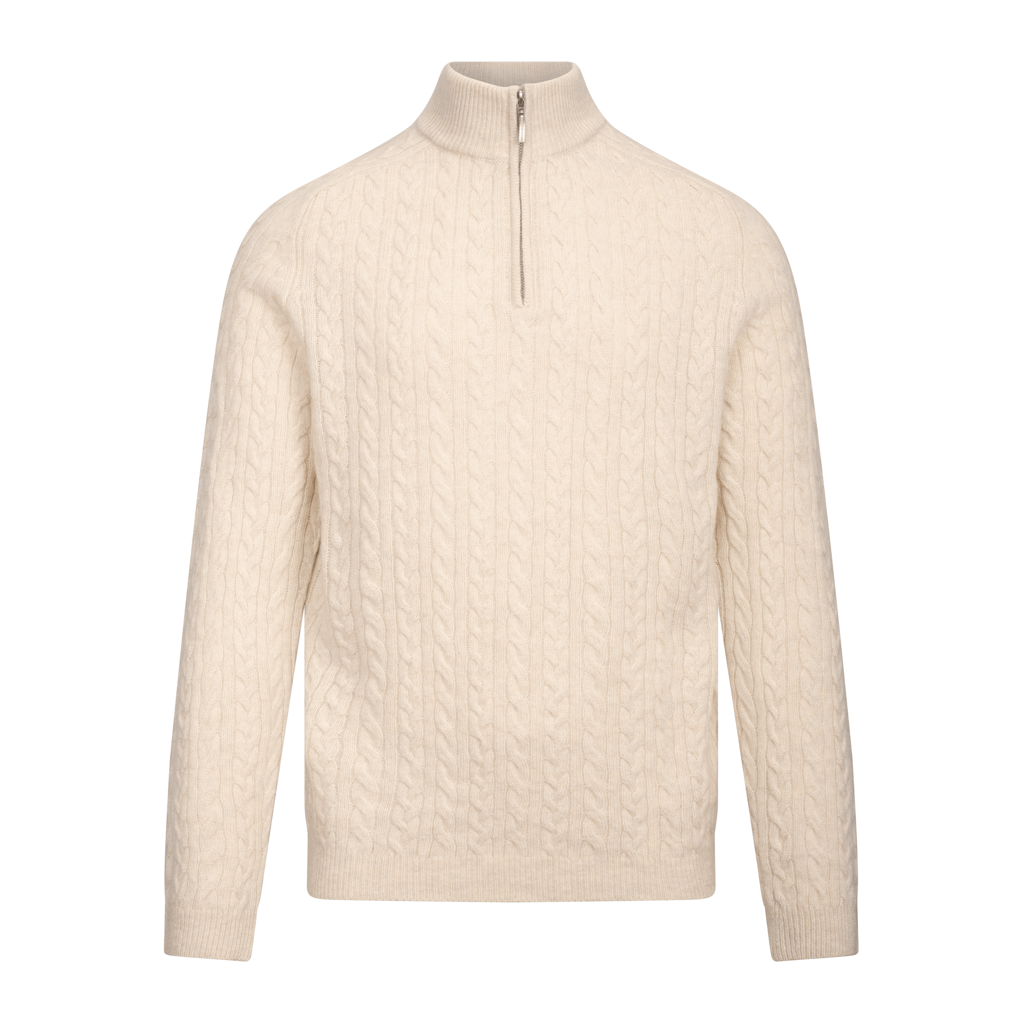Urban Pioneers Male Edward Half-zip SWEATER CREAM MELANGE