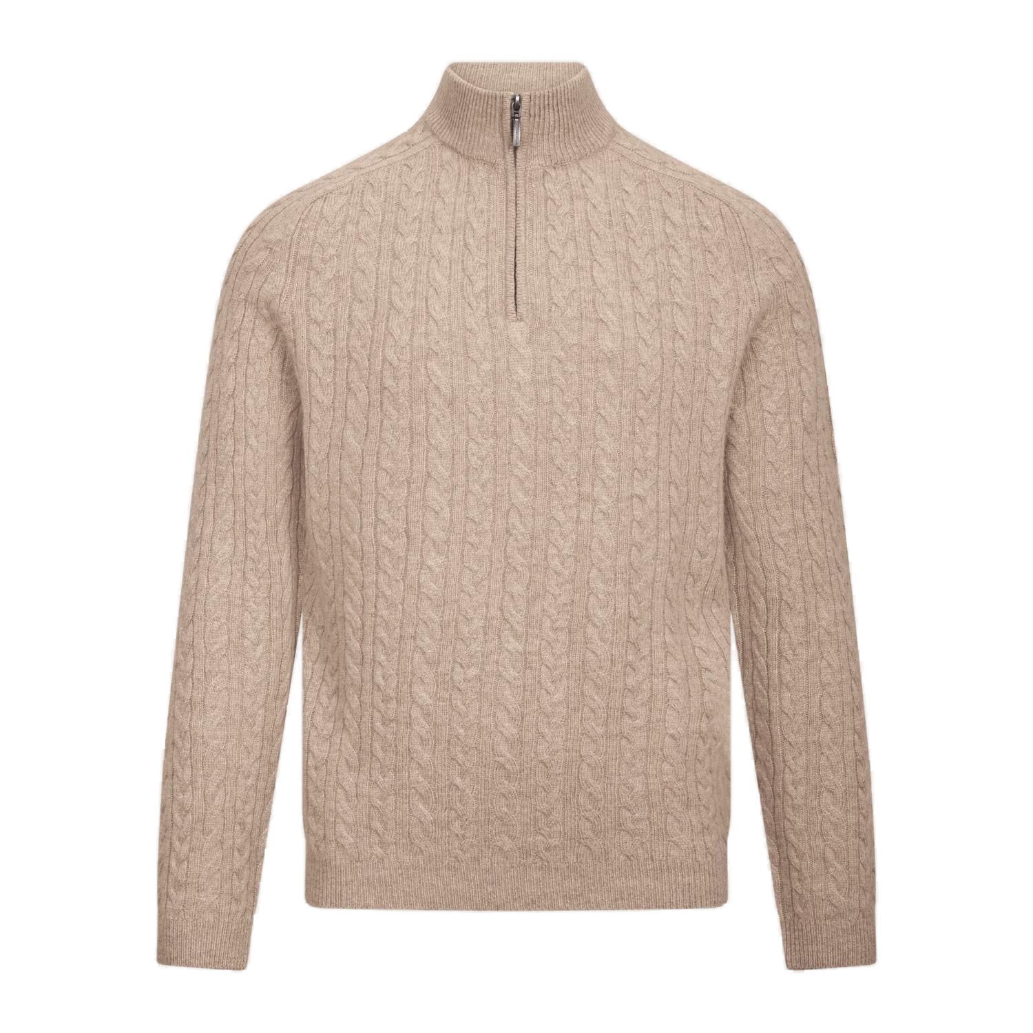 Urban Pioneers Male Edward Half-zip SWEATER LIGHT SAND