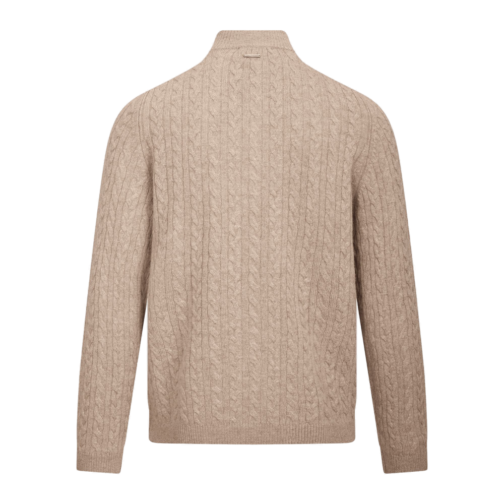 Urban Pioneers Male Edward Half-zip SWEATER LIGHT SAND