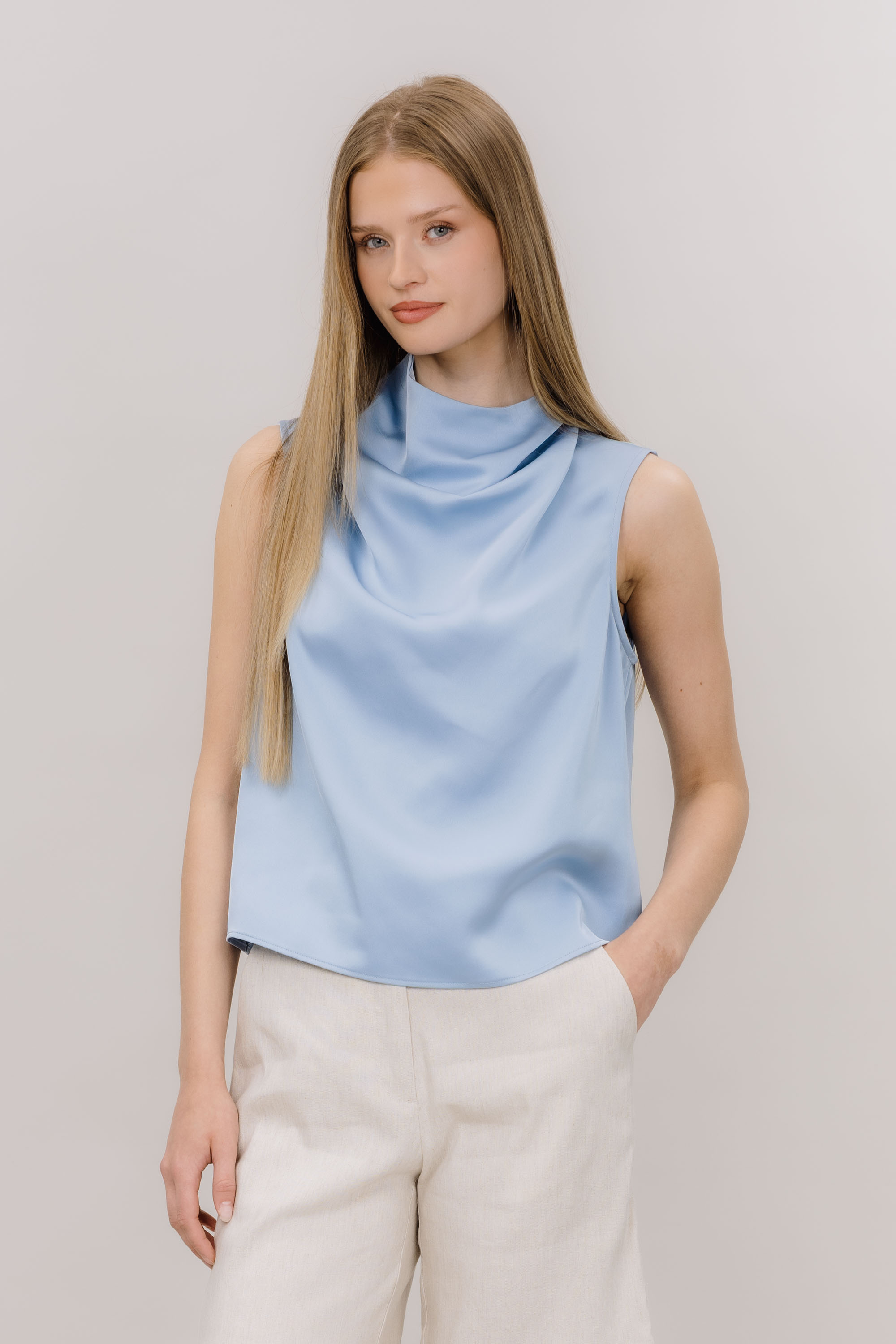 Urban Pioneers Female Ellinor Top TOP SOFT CHAMBRAY