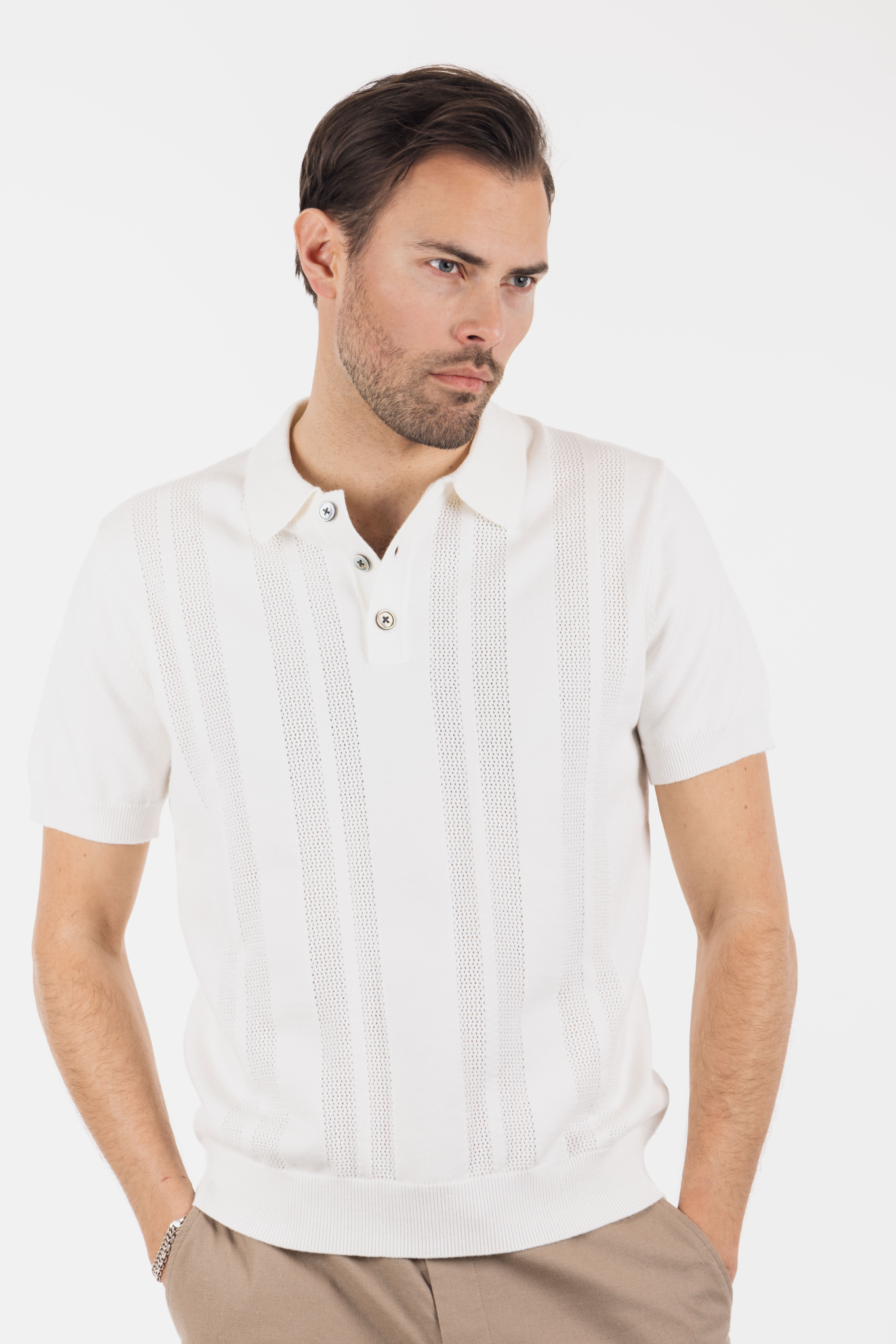 Urban Pioneers Male Fabio Pique PIQUE OFFWHITE