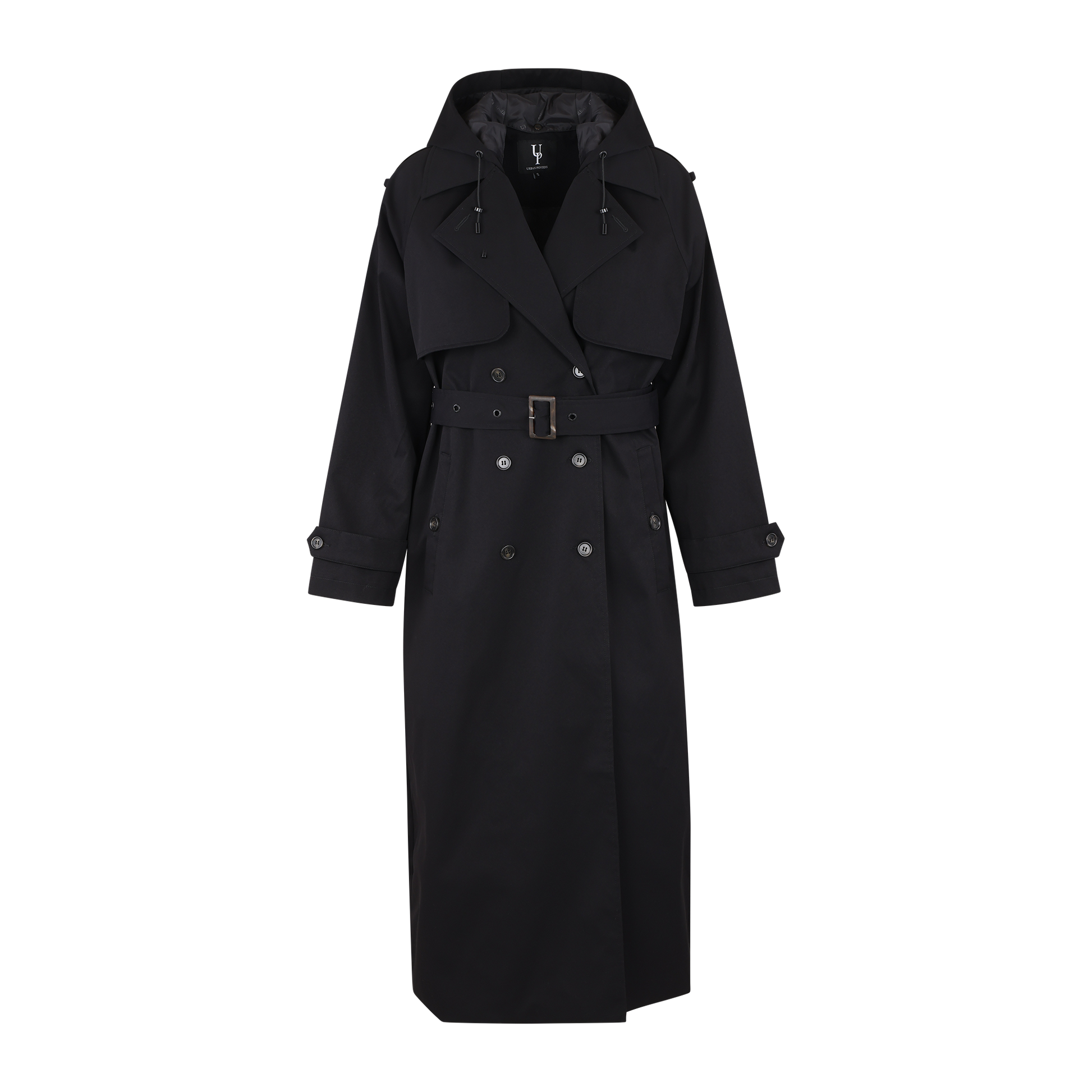 Urban Pioneers Female Fadoua Trench COAT BLACK