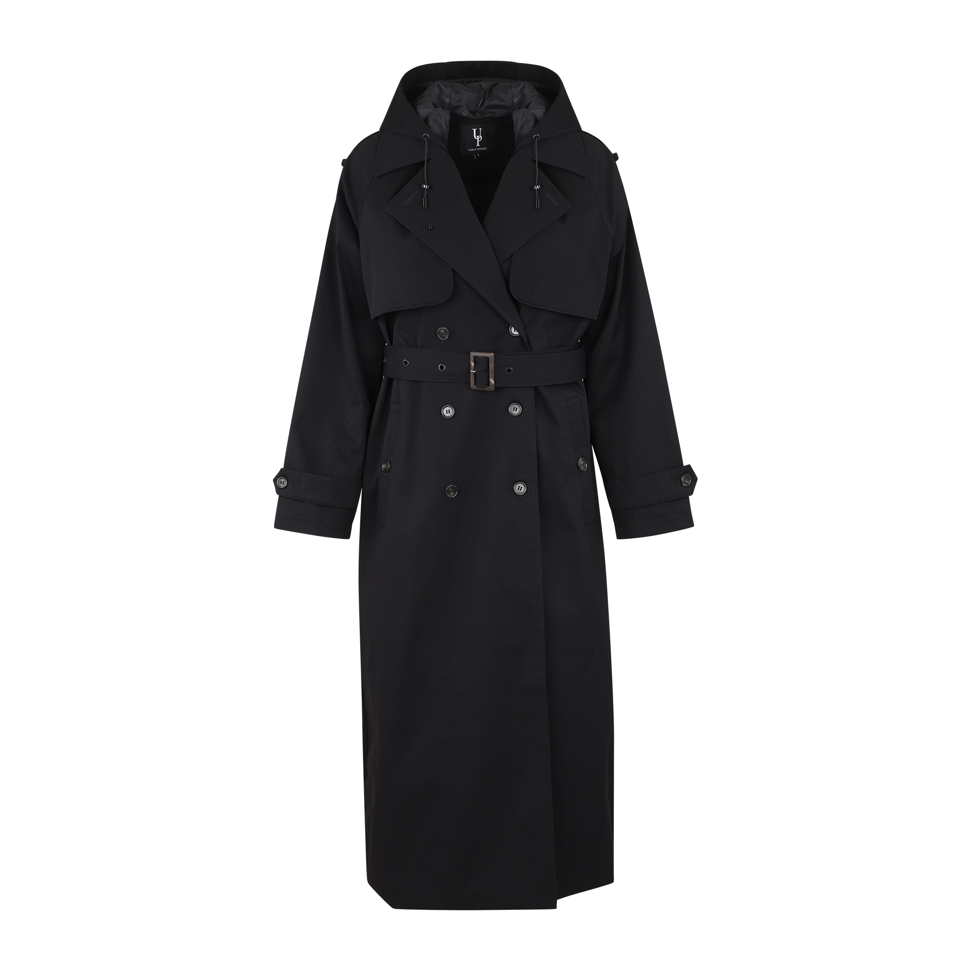 Urban Pioneers Female Fadoua Trench COAT BLACK