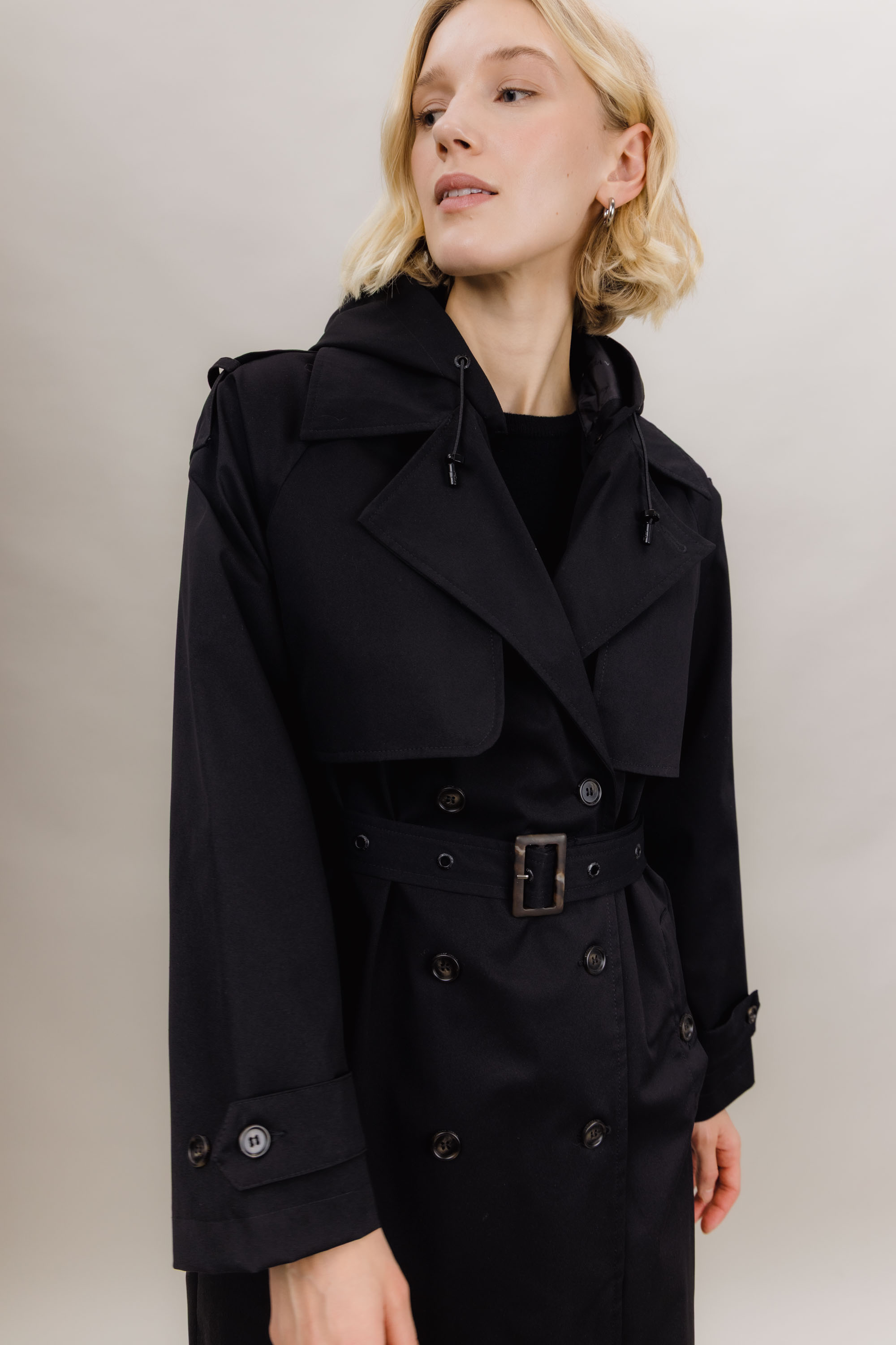 Urban Pioneers Female Fadoua Trench Coat COAT BLACK