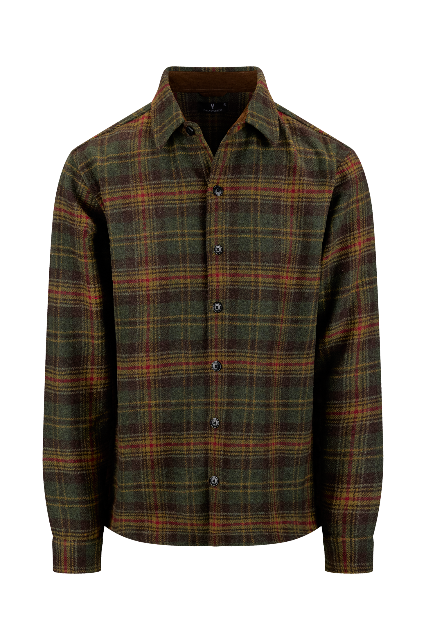 Urban Pioneers Male Felix LS Shirt SHIRT DARK OLIVE CHECK