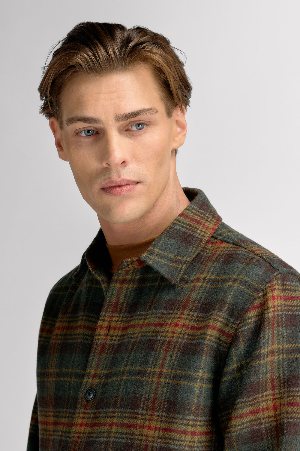 Urban Pioneers Male Felix LS Shirt SHIRT DARK OLIVE CHECK